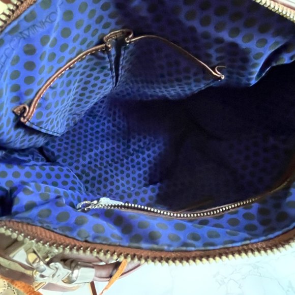 NWOT Rebecca Minkoff Studded Leather Satchel Brown Burgundy - Picture 6 of 6